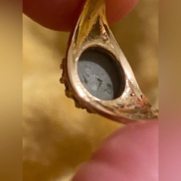 Solid 14 karat gold, green, white and yellow flower Vintage style Wedgwo… - Picture 13 of 14